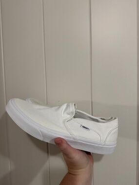 Vans Slip-On Canvas Loafers in White